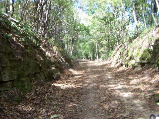Jane Addams Trail shallow rock walls